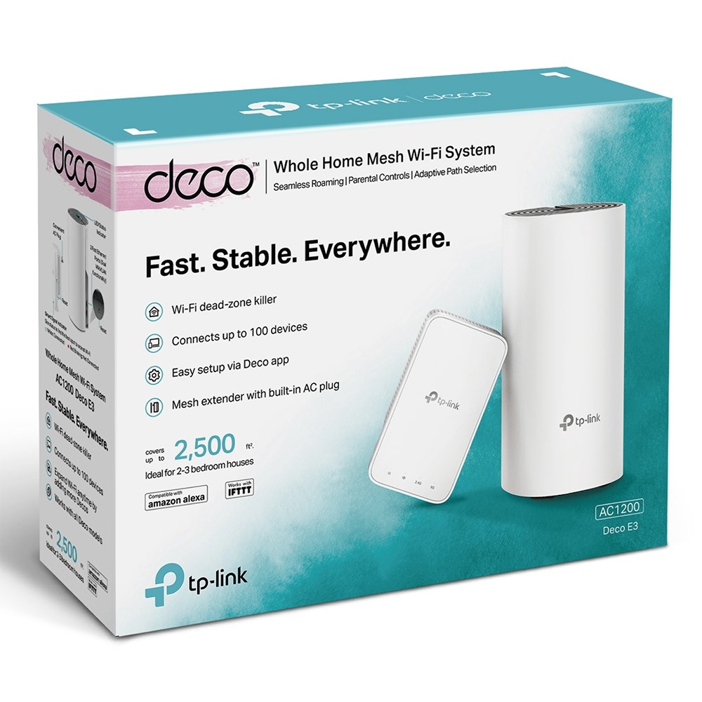 Tp-Link DECO-E3-2P 1200Mbps Mesh 2'li Paket Route